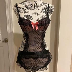 Victoria Secret black/pink lingerie